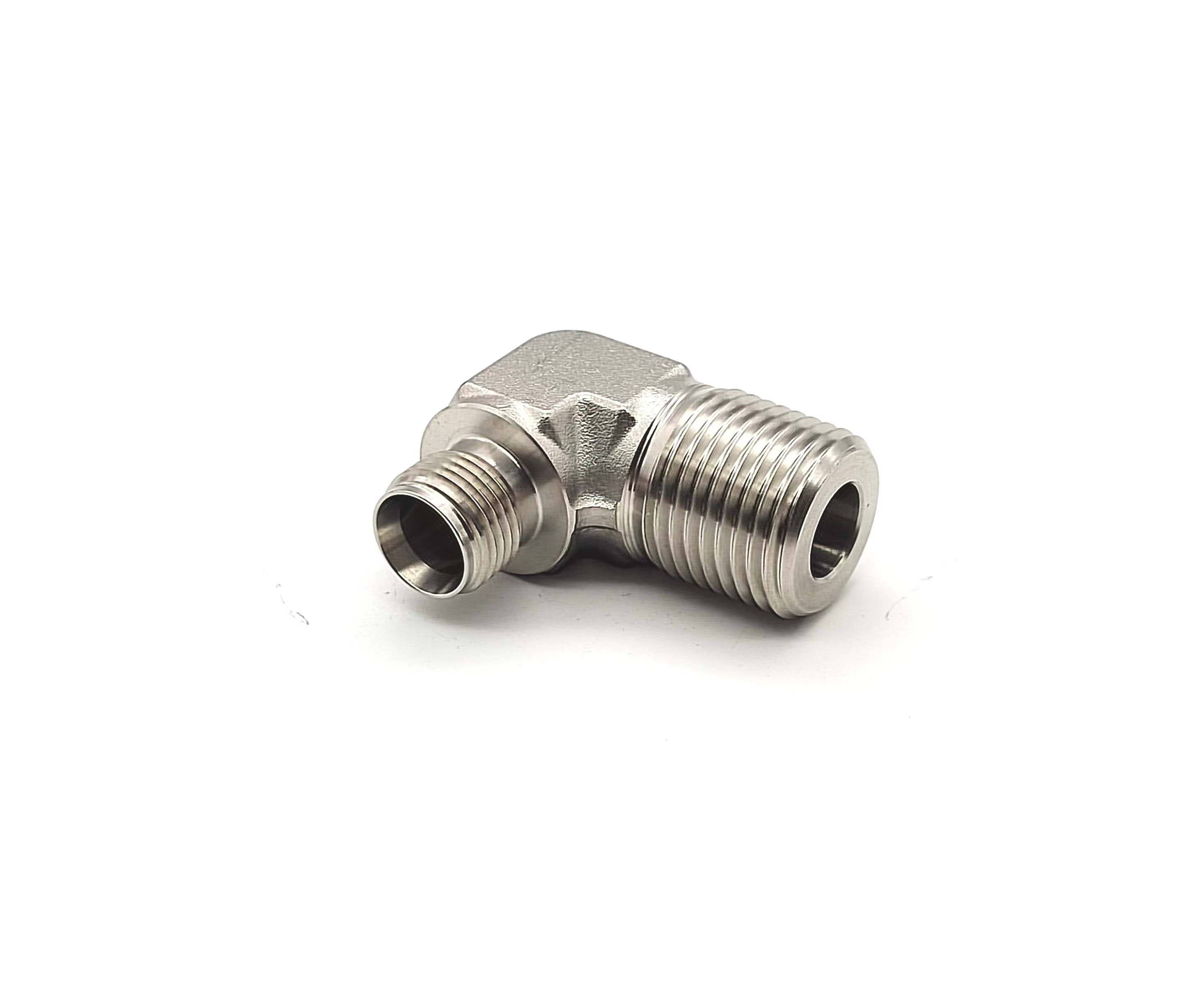 NPT外螺纹卡套接头（90度弯头）